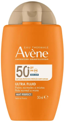 Crema faciala hidratanta anti-luciu cu protectie solara ridicata Avene Solaire Ultra Fluido SPF50 50 ml