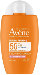 Crema faciala hidratanta si iluminatoare cu protectie solara ridicata Avene Solaire Ultra Fluido Radiance SPF50+ 50 ml 