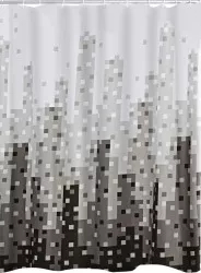 Perdea dus Ridder blocuri 180cmx200cm multicolor poliester cu aspect textil Skyline 