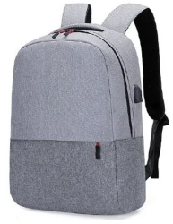 Rucsac sport cu port USB dimensiuni 43x30x14 cm Gonga® Gri