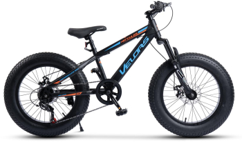 Bicicleta Copii Fat Bike Velors Hercules V20235D 20 Echipare Shimano 7 Viteze Negru/Albastru/Portocaliu 
