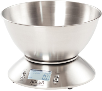 Cantar bucatarie cu bol inox 1.8l adler 