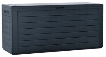 Lada depozitare de gradina antracit 116x44x55 cm Woodenbox