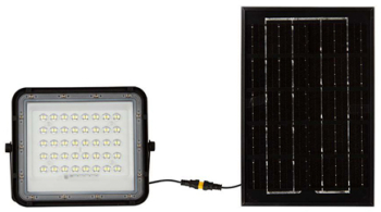 Reflector cu incarcare solara 6w 400lm 6400k - negru 