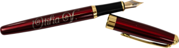 Stilou clasic din metal rosu personalizat 