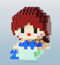 Set de constructie mini personaj desene animate Mica sirena 170 piese varsta 6+ani 