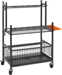 Organizator scule si unelte pentru gradina/garaj Otel 4 x roti 652 x 403 x 990 mm 