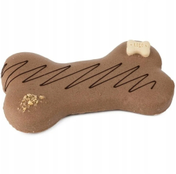 Prajitura de aniversare pentru caini tort ciocolata cu nuci 250 g LoloPets Maro 