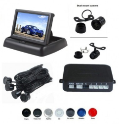 Senzori parcare cu camera video si display LCD pliabil de 4.3 T22 Negru 