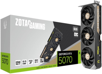 Placa video Zotac Solid OC NVIDIA GeForce RTX 5070 12GB GDDR7 192 bit DLSS 4