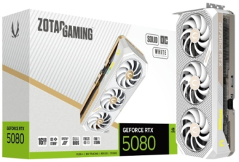 Placa video Zotac nVidia GeForce RTX 5080 Solid OC White 16 GB GDDR7 256 bit 