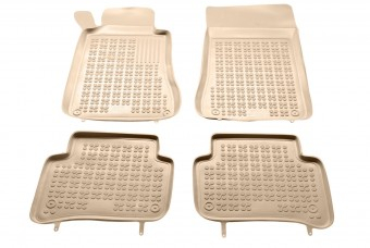Covorase Presuri Auto Cauciuc Dedicate Bej Mercedes W203 Clasa C 2000 - 2007 