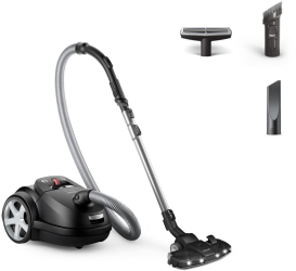 Aspirator cu sac Philips XD8122/10 900 W 4 l Filtru HEPA Cablu 9 m (Negru) 