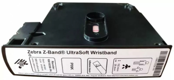 Bratari de identificare Zebra Z-Band Ultrasoft 25mm x 152mm roz pentru nou-nascuti 