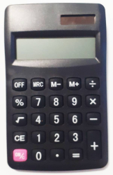 Calculator de birou 8 cifre alimentare solar taste din plasti design ergonomic GSR/33-518 Negru 