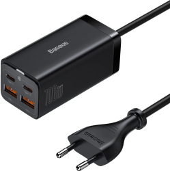 Incarcator rapid universal Baseus GaN3 Pro 2x USB-C 2x USB 100W PD3.0 QC4.0 AFC Negru 