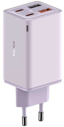 Incarcator retea Baseus GaN6 Pro Fast Charge 2C+2U 65W + cablu USB-C 100W 1m violet 