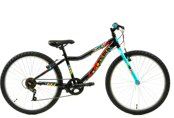Bicicleta Copii DHS Plasma - 24 Inch Negru-Roz 