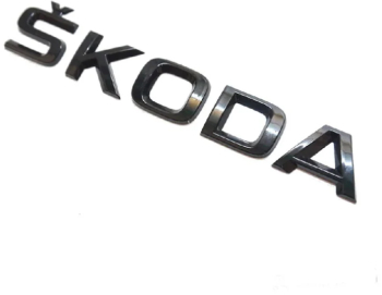 Emblema SKODA pentru spate portbagaj negru 