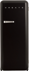 Frigider Retro CREATE 281 litri negru/silver 