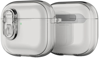 Husa pentru Apple AirPods 4 Z107 Aluminiu Gel TPU Policarbonat Grey 
