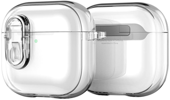 Husa pentru Apple AirPods 4 Z108 Aluminiu Policarbonat TPU Clear 
