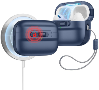 Husa pentru Apple AirPods Pro 1/2 Z199 Policarbonat Dark Blue 