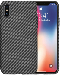 Husa pentru iPhone X / iPhone XS - Techsuit Carbonite FiberShell - Black 