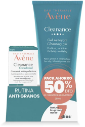 Set Gel de curatare faciala cu efect de purificare 200 ml + Crema anti-acneica 30 ml Avene Cleanance Comedomed