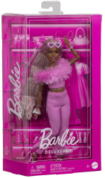 Barbie Deluxe Style Papusa Barbie Cu Salopeta Roz Si Par Impletit 