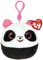 Plus Breloc Ty 8.5cm Squishy Beanies Panda Bamboo 