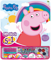 Set Pentru Desen Giga Block 5 In 1 Peppa Pig 
