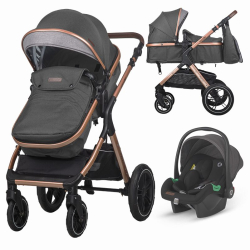 Carucior transformabil 3in1 Coccolle Melora Diamond black 