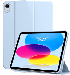 Husa Ultra Slim pentru Apple iPad A16 11-inch 2025 / 10.9-inch 2022 Silicon TPU Smart Cover &ndash Ice Blue 