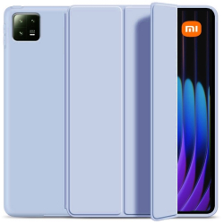 Husa Ultra Slim pentru Xiaomi Pad 7 / Pad 7 Pro 11.2& 2025 Silicon TPU Smart Cover &ndash Ice Blue 
