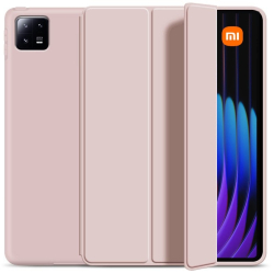 Husa Ultra Slim pentru Xiaomi Pad 7 / Pad 7 Pro 11.2& 2025 Silicon TPU Smart Cover &ndash Roz 