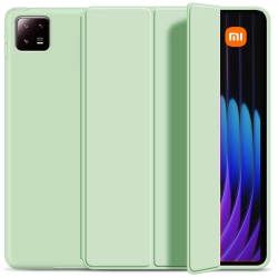 Husa Ultra Slim pentru Xiaomi Pad 7 / Pad 7 Pro 11.2& 2025 Silicon TPU Smart Cover &ndash Verde Menta 