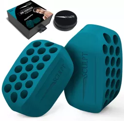 Set 2 dispozitive pentru intarirea muschilor faciali Linovit® Jawline exerciser Tonifiere faciala Silicon alimentar Nivel avansat 2 