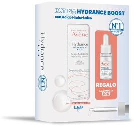 Set Crema faciala hidratanta cu protectie solara ridicata SPF30 40 ml + Ser facial hidratant si calmant 10 ml Avene Hydrance 