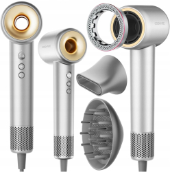 Uscator de par COSHARE HD10 Pro ShineRing ioni negativi 110.000 RPM 1600 W argintiu 
