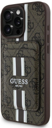 Husa pentru iPhone 16 Pro Max - Guess Cardslot 4G Stripes MagSafe GUBPHCP16XP4RPSW - Brown 