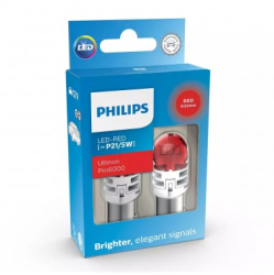 Set 2 Becuri Led Rosu P21/5W 12V Ultinon PRO6000SI Red PHILIPS 