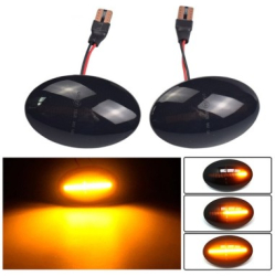 Set 2 Semnalizari Aripa LED dinamice cu sticla fumurie dedicate pentru pentru Opel Astra F Corsa B Corsa C Meriva Combo B/C