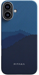 Husa de protectie Pitaka MagEz Case 600D MagSafe iPhone 16 Over the Horizon Albastru