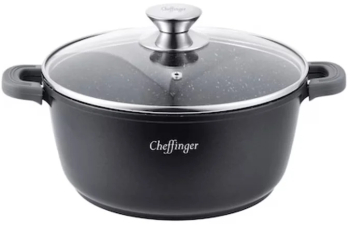 Cratita Cheffinger CF-DC36 Scop Capac de sticla termorezistenta cu buson de inox 13.2 litri 
