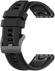 Curea ONSG® pentru Garmin Fenix 3/3 HR/5X/5X Plus/6X/6X Pro/7X/7X Pro Solar Y65 Silicon Black 