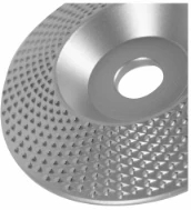 Disc arcuit argintiu de rindeluit lemn 84mm 