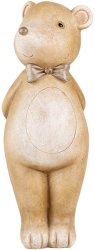 Figurina Ursulet polirasina bej 7x7x18 cm 