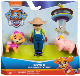 Patrula Catelusilor Set Figurine Eroi De Salvare Skye Si Farmer Yumi 