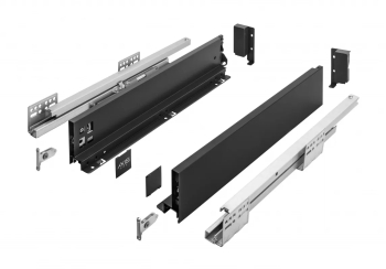 Sertar AxisPro H86 mm 500 mm soft-close extragere totala 40 kg negru mat 